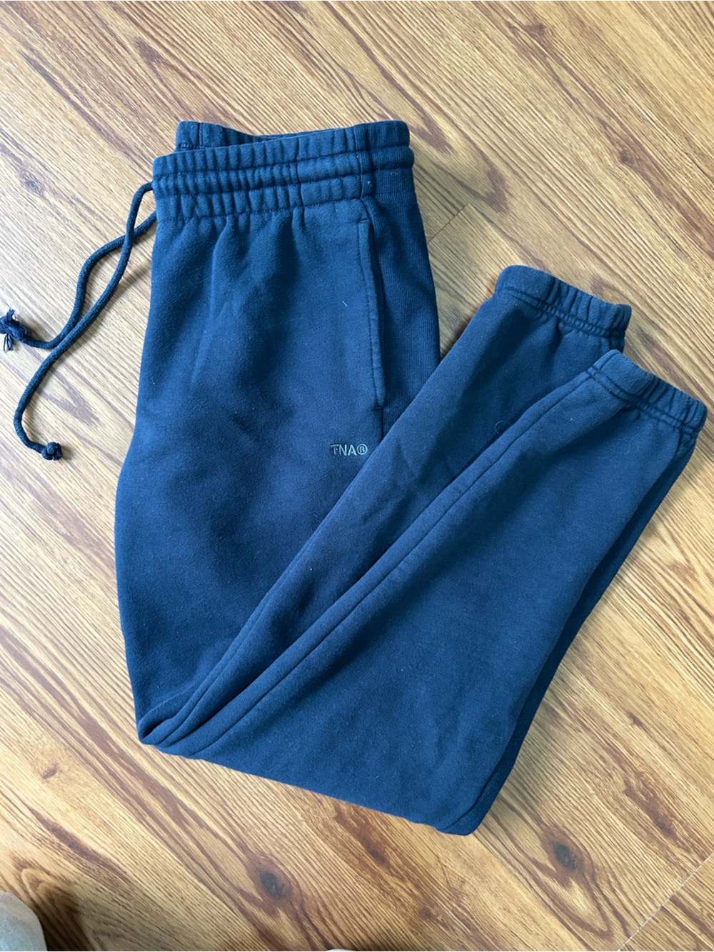 Aritzia TNA Navy Women’s Sweatpants Joggers - Cozy Fleece Boyfriend Fit